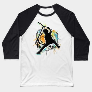 Retro Colorful Scooter - Stuntscooter - Stunt Scooter Baseball T-Shirt